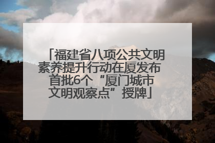 福建省八项公共文明素养提升行动在厦发布 首批6个“厦门城市文明观察点”授牌